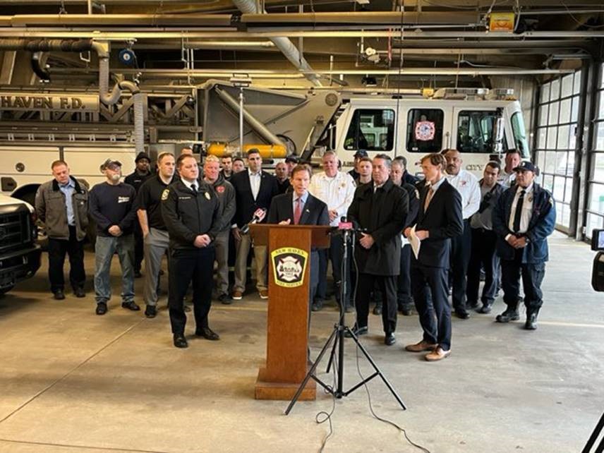 Blumenthal also joined local firefighters in New Haven to announce $5.5 million for the Firefighter Cancer Registry, a voluntary registry of firefighters the Centers for Disease Control and Prevention (CDC) is required to develop and maintain to track firefighters’ cancer rates to improve workplace safety.